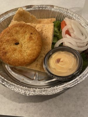 Millet burger at Stone Row Pub and Eatery in Jim Thorpe