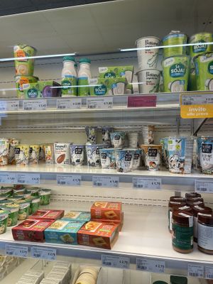 plantbased yogurt  at NaturaSi in Lecco
