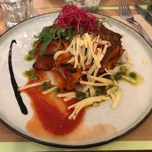 Lasaña de verduras at AMI in Brussels