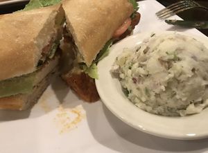 Buffalo chicken sandwich  at Violette's Vegan Organic Cafe and Juice Bar in Las Vegas