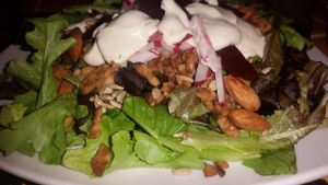 delicious salad at Violette's Vegan Organic Cafe and Juice Bar in Las Vegas