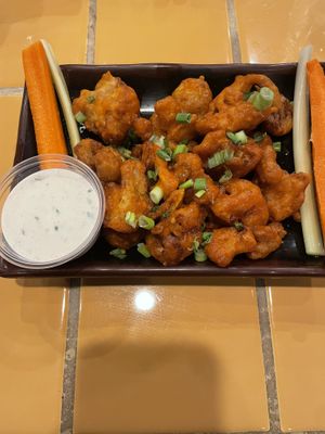 Cauliflower wings  at Violette's Vegan Organic Cafe and Juice Bar in Las Vegas