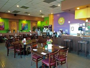 inside at Violette's Vegan Organic Cafe and Juice Bar in Las Vegas