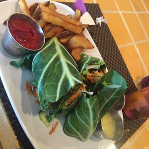 collard wrap at Violette's Vegan Organic Cafe and Juice Bar in Las Vegas