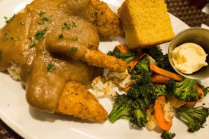 Country Classic Platter at Violette's Vegan Organic Cafe and Juice Bar in Las Vegas