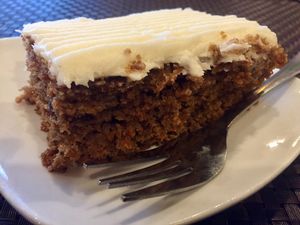 Carrot cake  at Violette's Vegan Organic Cafe and Juice Bar in Las Vegas