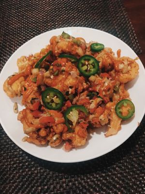 Fiesta style cauliflower bites at Violette's Vegan Organic Cafe and Juice Bar in Las Vegas