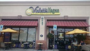 Outside at Violette's Vegan Organic Cafe and Juice Bar in Las Vegas