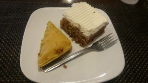 Baklava & Carrot cake at Violette's Vegan Organic Cafe and Juice Bar in Las Vegas