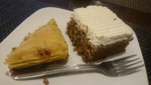 Baklava & Carrot cake at Violette's Vegan Organic Cafe and Juice Bar in Las Vegas