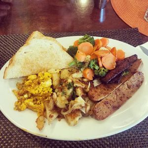 Yummy brunch item! at Violette's Vegan Organic Cafe and Juice Bar in Las Vegas