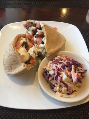 Falafel pitta. at Violette's Vegan Organic Cafe and Juice Bar in Las Vegas