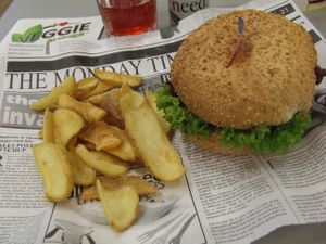 BBQ burger at I Love Veggie Burger in Vienna