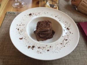 dolce al cioccolato at L'Asparago in Como