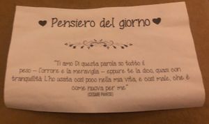 Pensiero del giorno at L'Asparago in Como