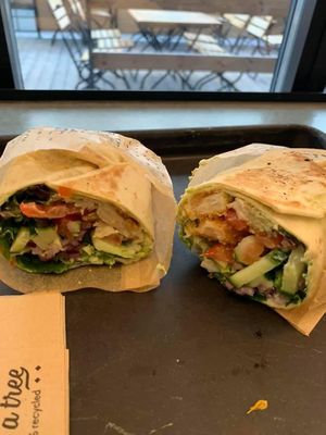 Vegan schnitzel wrap! at Swing Kitchen - Schottenfeldgasse in Vienna