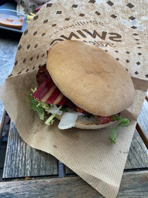 Bacon burger  at Swing Kitchen - Schottenfeldgasse in Vienna