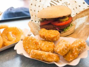 Vegan Burger, Nuggets & Onion Rings @ Swing Kitchen, Vienna at Swing Kitchen - Schottenfeldgasse in Vienna