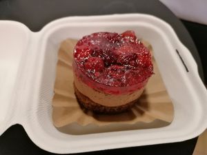 Chocolate and red fruits cake at Swing Kitchen - Schottenfeldgasse in Vienna