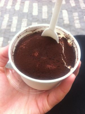 Ate my burger too fast to snatch a picture, but here is one of my divine tiramisu.  at Swing Kitchen - Schottenfeldgasse in Vienna