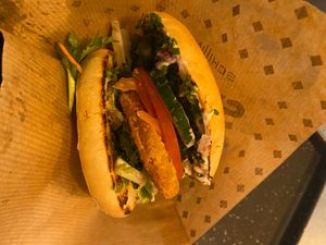 Schnitzel burger at Swing Kitchen - Schottenfeldgasse in Vienna