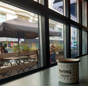 nice seating to people watch at Swing Kitchen - Schottenfeldgasse in Vienna