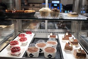 Dessert selection at Swing Kitchen - Schottenfeldgasse in Vienna