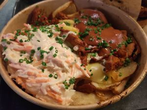 BBQ loaded fries at Swing Kitchen - Schottenfeldgasse in Vienna