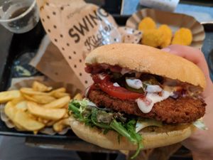 Chili burger at Swing Kitchen - Schottenfeldgasse in Vienna