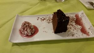 dessert choco orange at Bottega Bio in Pesaro