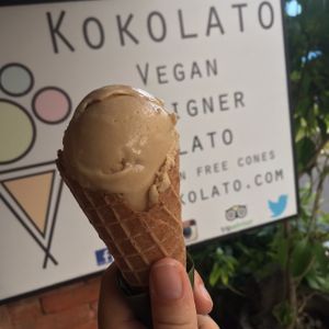 Coffee ice cream at Kokolato in Ubud