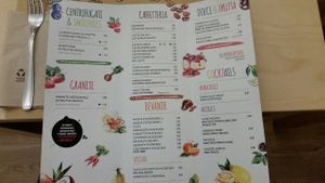 Menù bevande  at Universo Vegano in Rimini