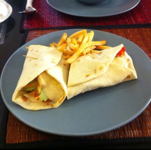 Veggie delight in pita bread ($3.50) at Joe to Go in Siem Reap