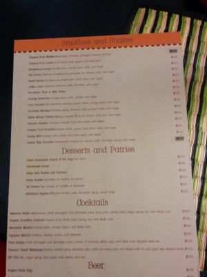 Smoothies and cocktails  at Joe to Go in Siem Reap