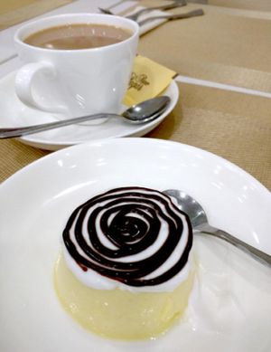 Crème brûlée at Green Fresh Vegan Restaurant in New Territories