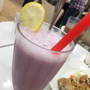 blueberry smoothies  at Green Fresh Vegan Restaurant in New Territories