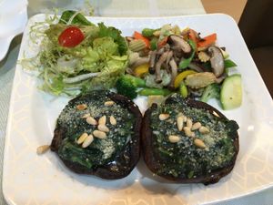 Grilled mushroom at Green Fresh Vegan Restaurant in New Territories