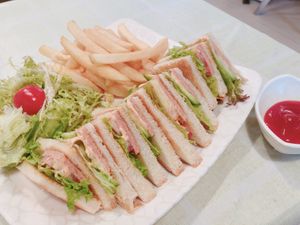 Club sandwich  at Green Fresh Vegan Restaurant in New Territories