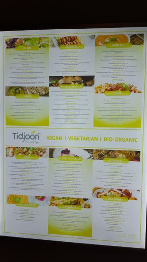 Awesome menu! at Tidjoori Restaurant in Dubai
