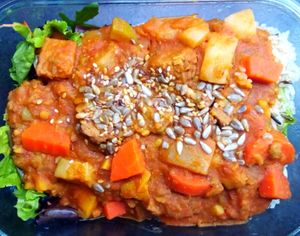 Jardineira Vegan (with seitan) at Sociedade Portuguesa de Naturalogia in Lisbon