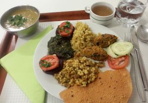 A vegan meal :D at Sociedade Portuguesa de Naturalogia in Lisbon