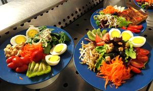 Dishes variety at Sociedade Portuguesa de Naturalogia in Lisbon