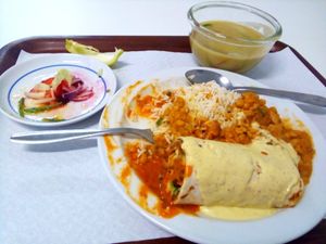 Amazing vegan roll with lentils and rice at Sociedade Portuguesa de Naturalogia in Lisbon