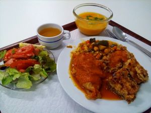 Chickpeas, buckwheat and cabbage-hotdog (vegan) at Sociedade Portuguesa de Naturalogia in Lisbon