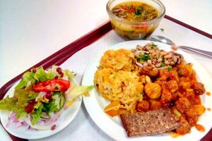 Beans, chestnuts and soy with turnips soup at Sociedade Portuguesa de Naturalogia in Lisbon
