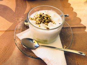 Sorbete de limón y pistacho at Gran Familia in Tenerife