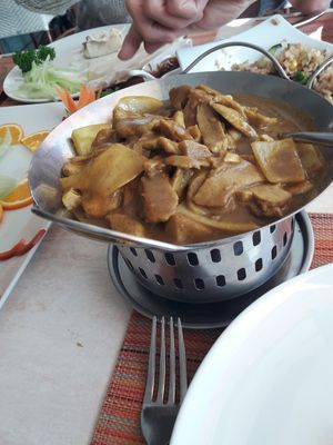 Vegan Tofu curry... at Gran Familia in Tenerife