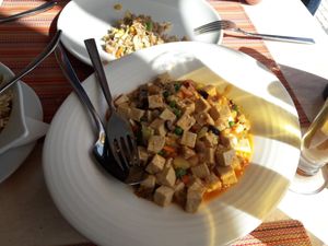 Tofu picante at Gran Familia in Tenerife