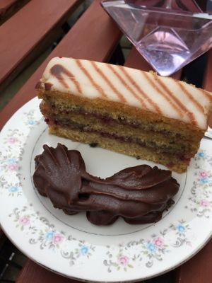 very delicious "parizsky rohlicek" and "puncovy rez"  at Cukrárna in Brno