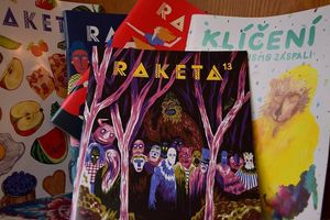 magazines for kids and laso adults to buy or read here at Cukrárna in Brno